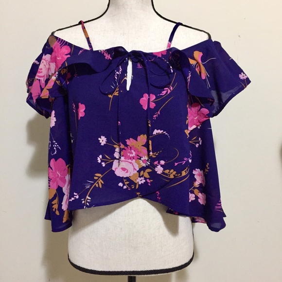 Urban Outfitters Tops - NWT Floral Cold Shoulder Blouse Top